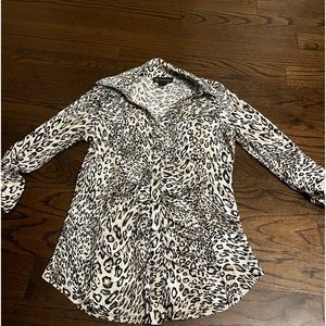 Leopard patterned top